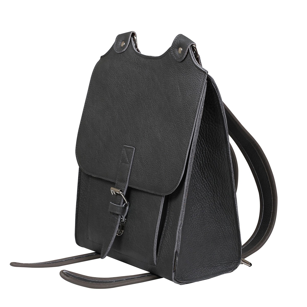 popielaty plecak skórzany Bookpack