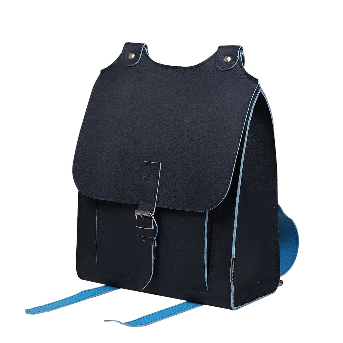 granatowy plecak skórzany Bookpack