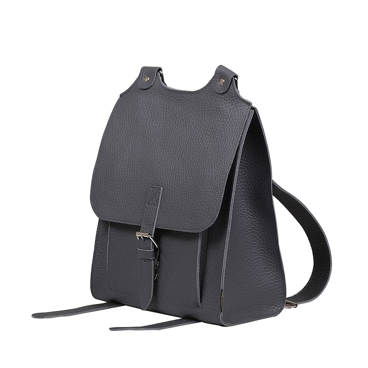 popielaty plecak skórzany Bookpack