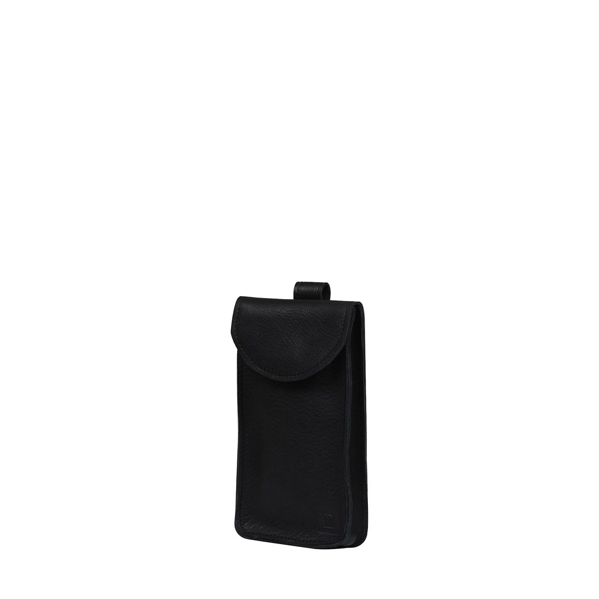czarne etui mini torebka skórzana na telefon Maya