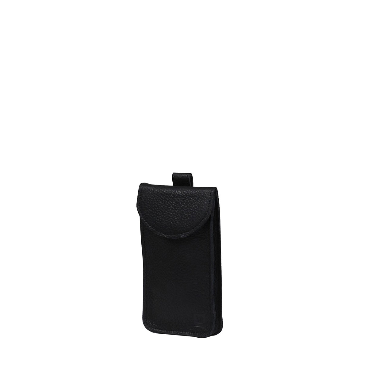 czarne etui mini torebka skórzana na  telefon Maya