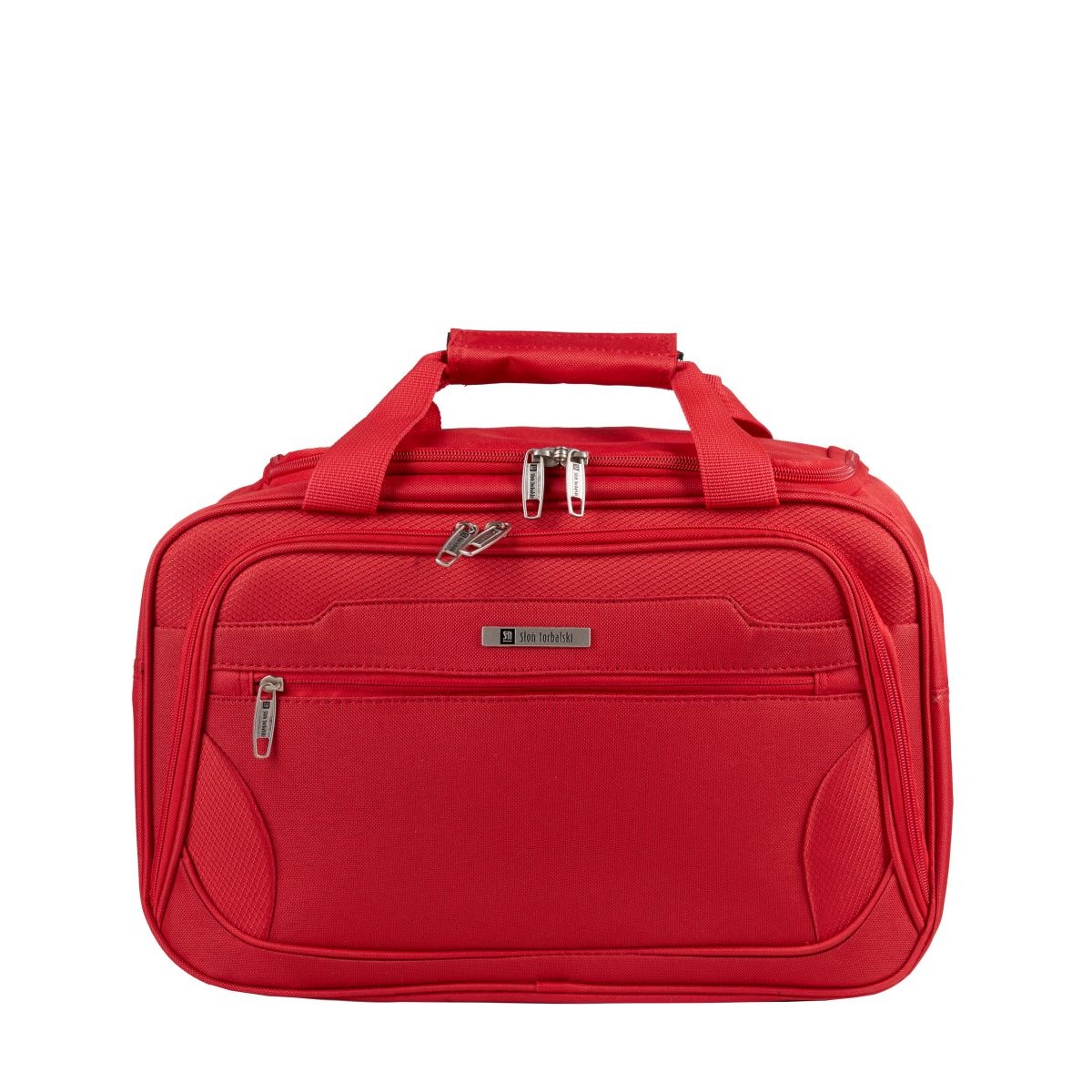 czerwona torba podróżna materiałowa bagaż podręczny 40x20x25cm