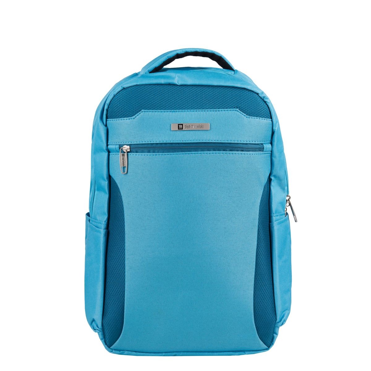 niebieski plecak podróżny 40x20x25 cm bagaż podręczny z rączką i uchwytem na walizkę