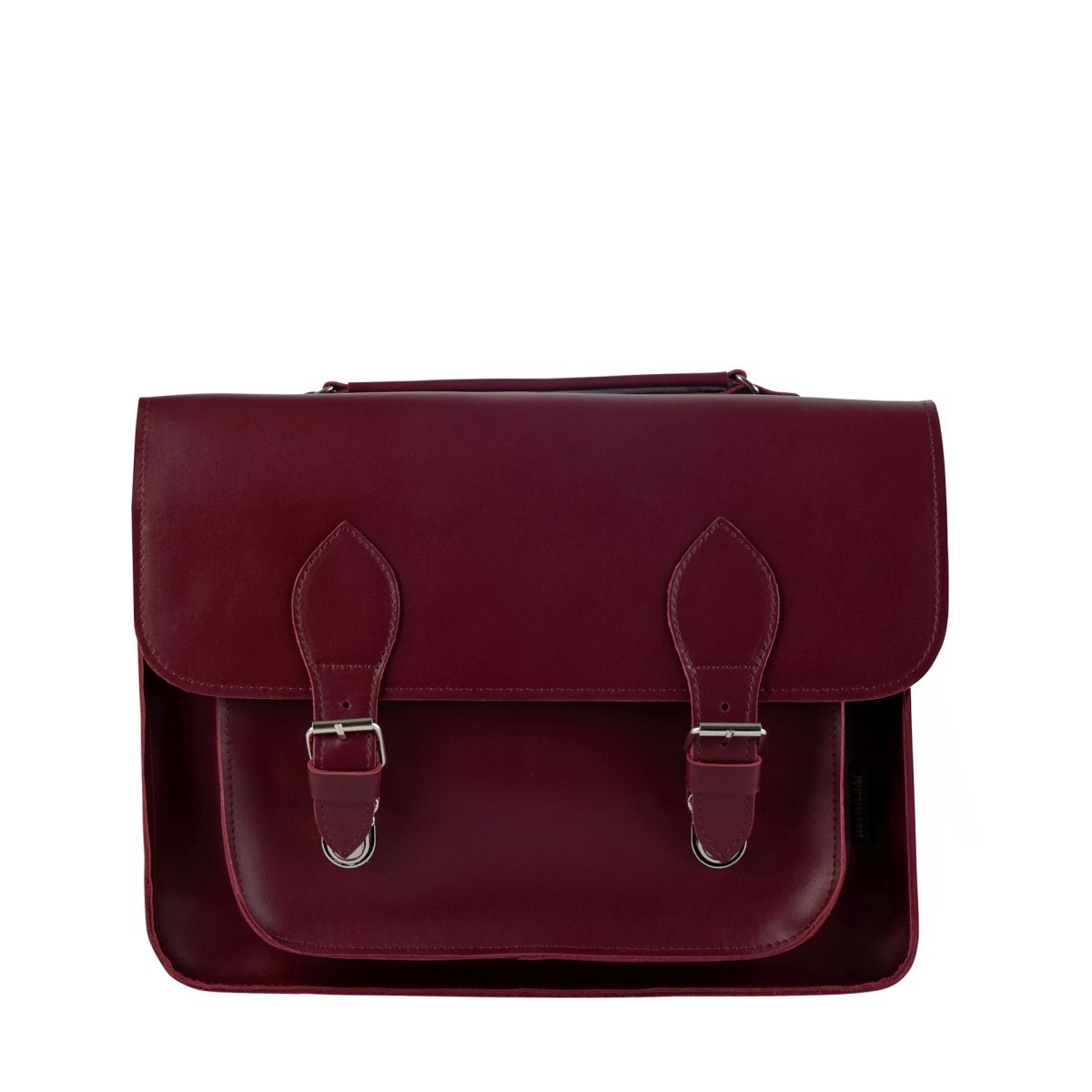 bordowa torba skórzana na ramię i do ręki listonoszka Dalia