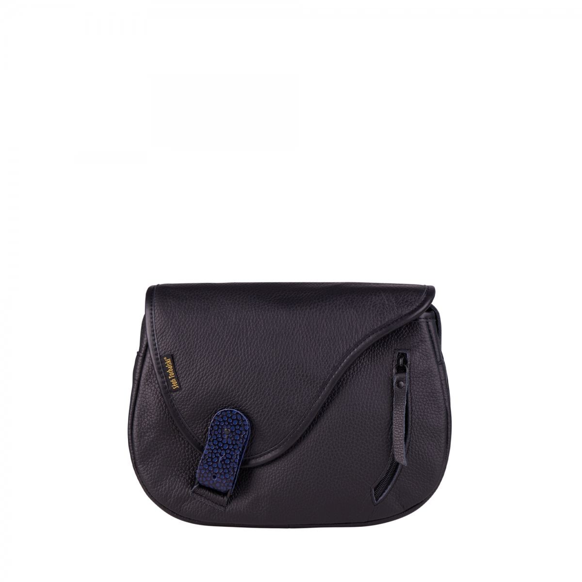 czarna torebka damska skórzana Mouse na ramię