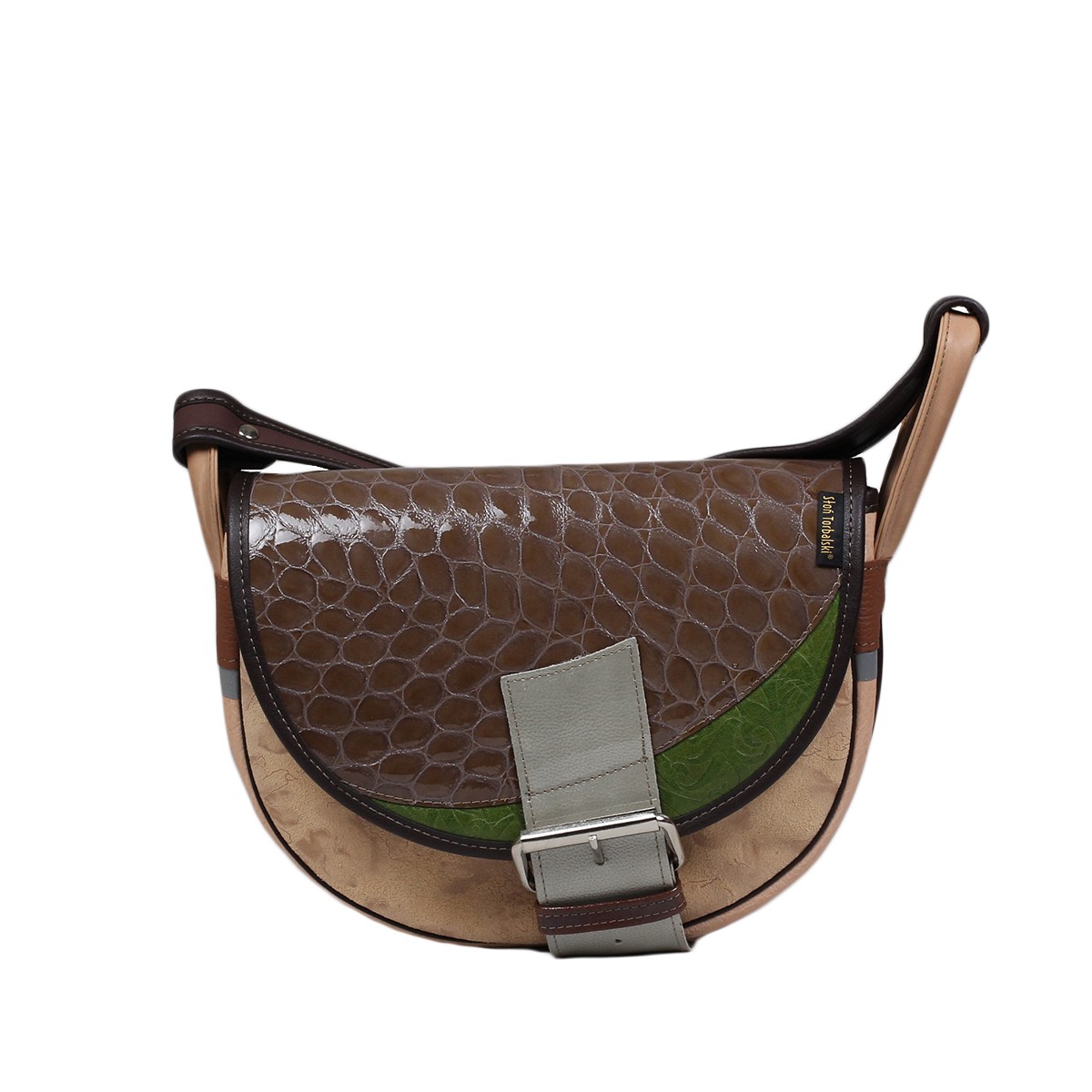 damska torebka listonoszka skórzana na ramię Freshman Mini beżowa