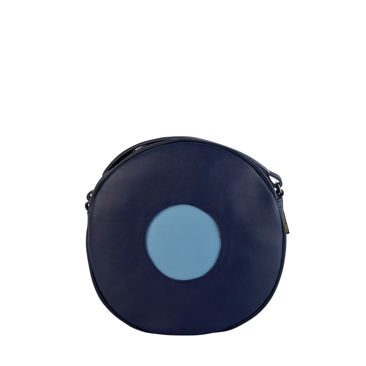 granatowa torebka damska skórzana Round