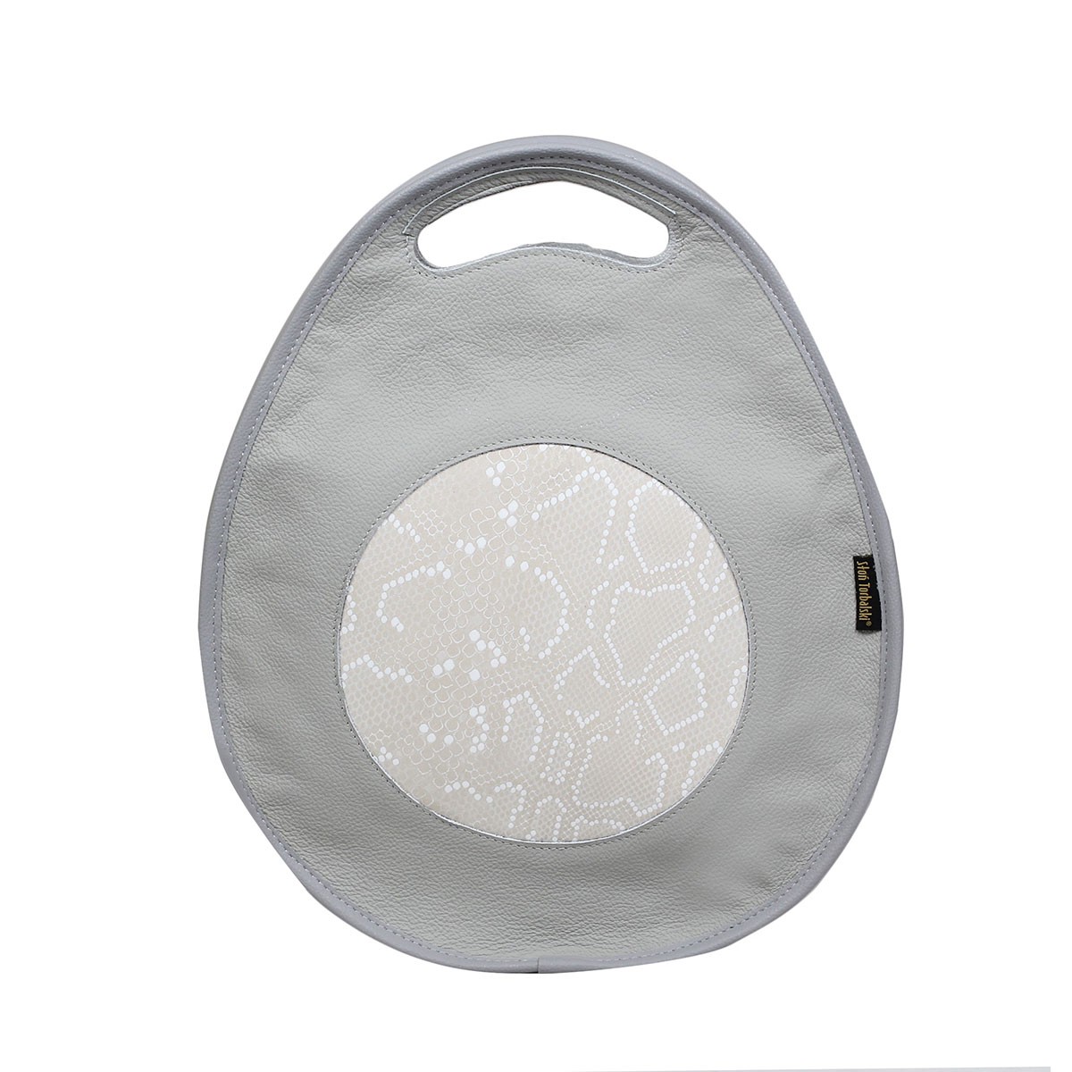 popielata torebka damska skórzana z funkcją pleacaka Poly