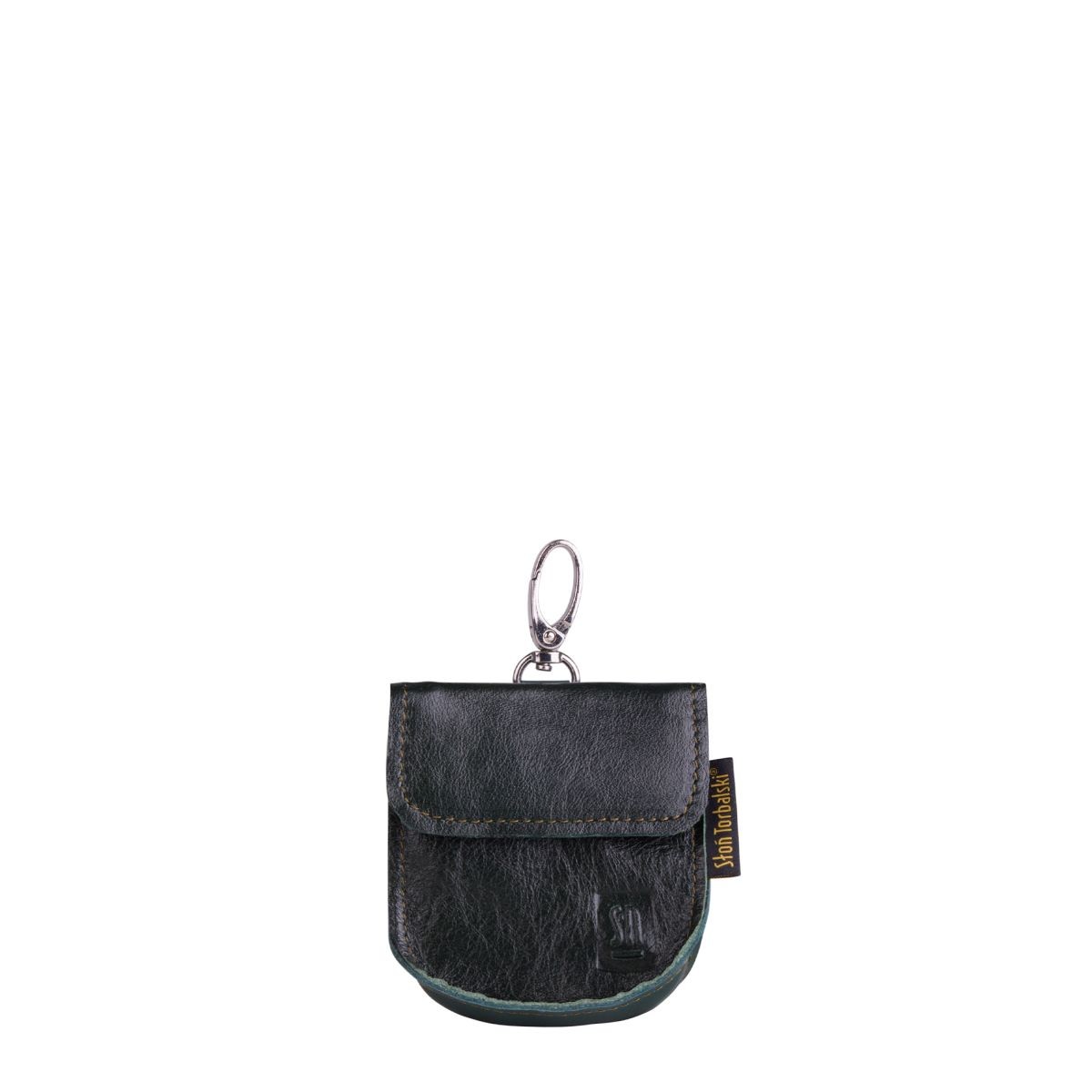 zielona mini skórzana saszetka Sofia