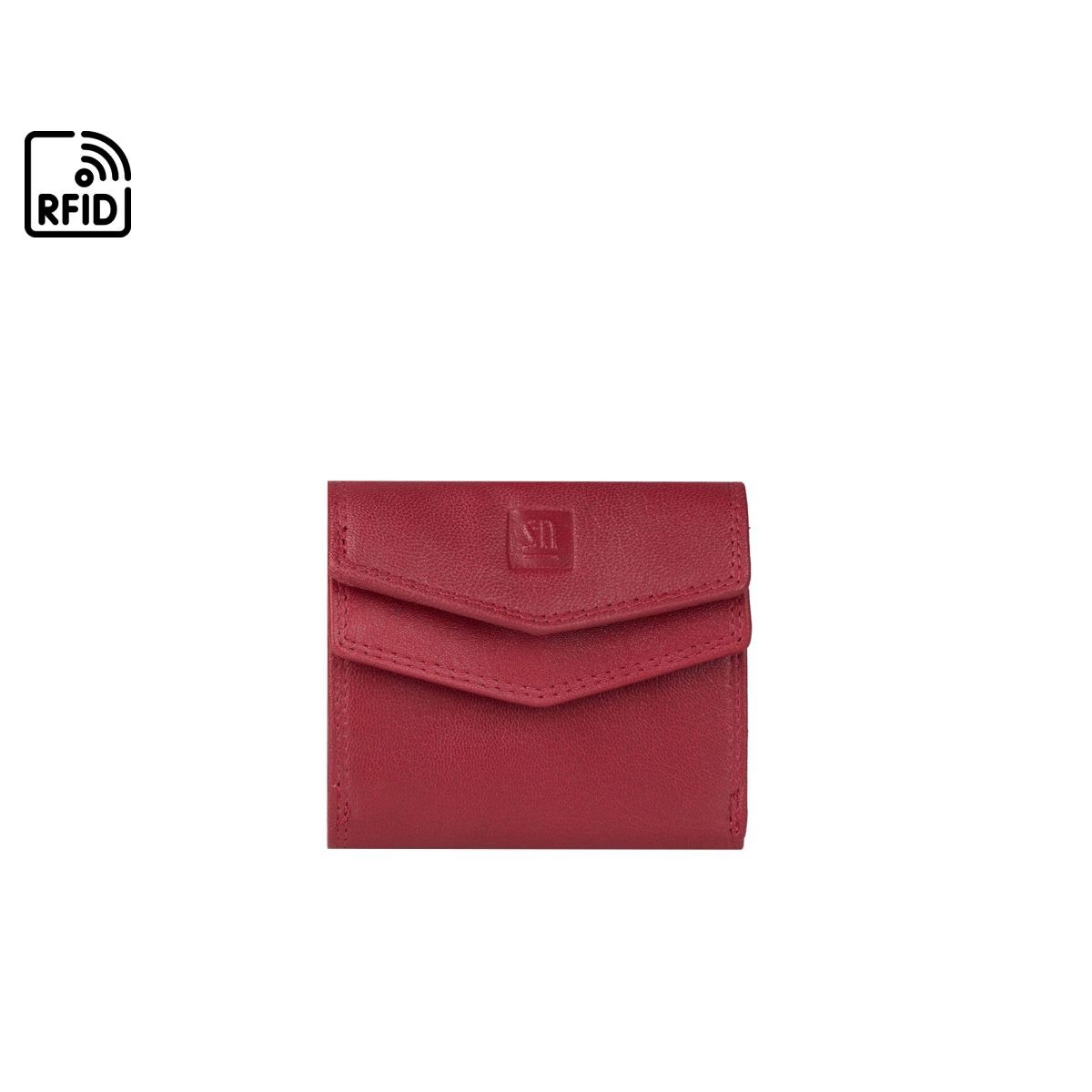 Czerwony portfel skórzany  IZA