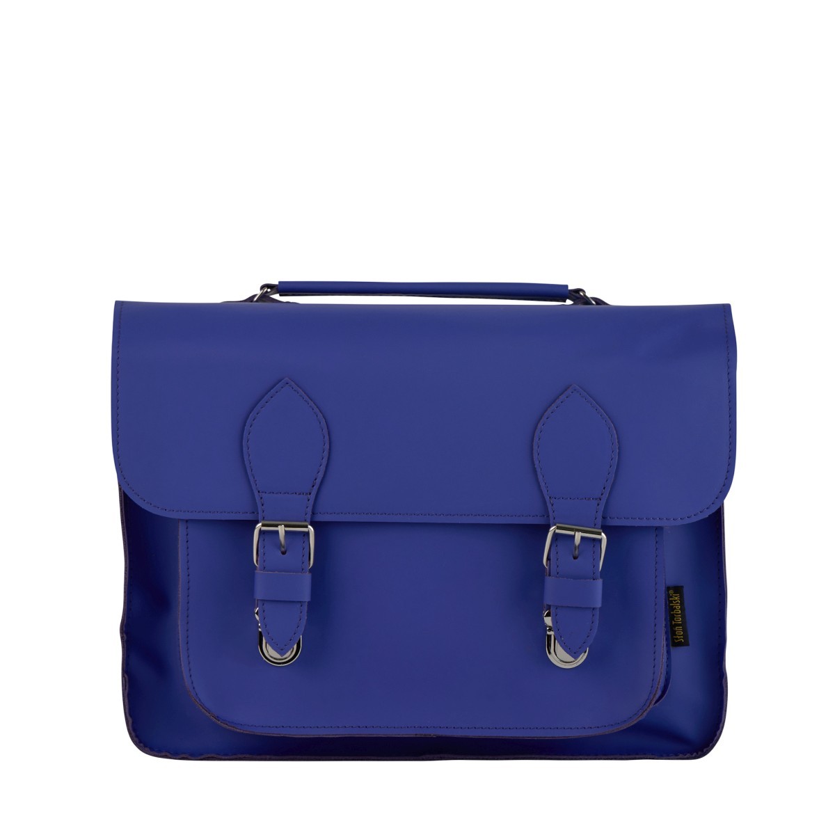 fioletowa torba skórzana na ramię i do ręki listonoszka Dalia