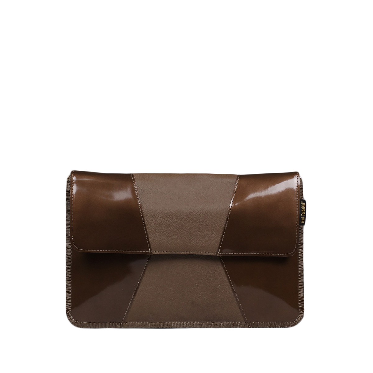 brązowa torebka skórzana kopertówka z paskiem Chloe