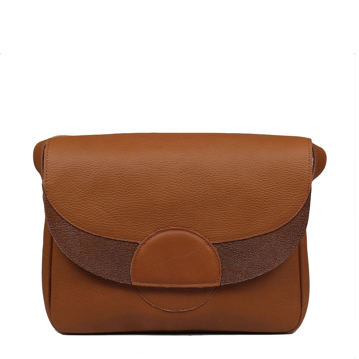 brązowa torebka damska skórzana na ramię Rainbow