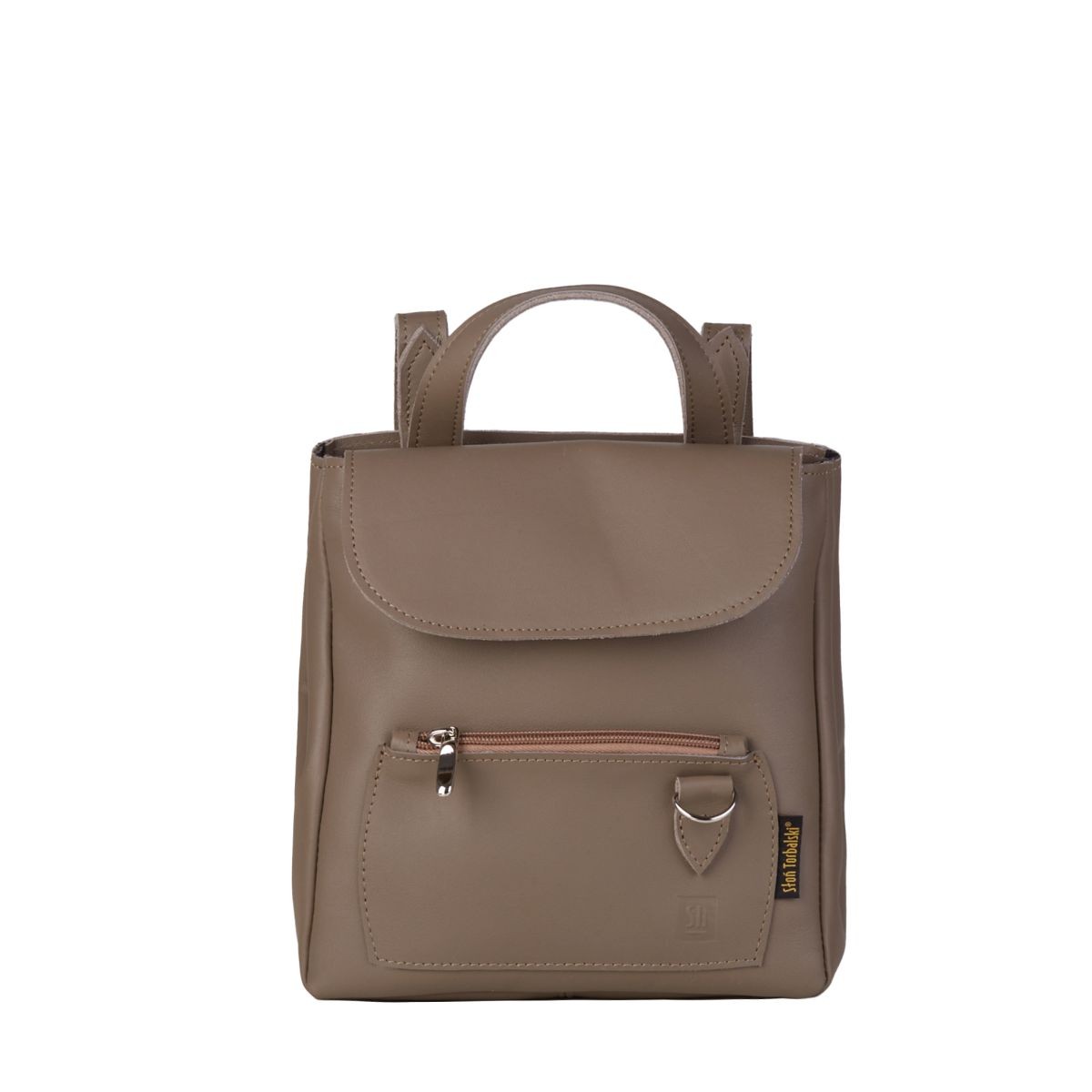 beżowy plecak skórzany Zoya