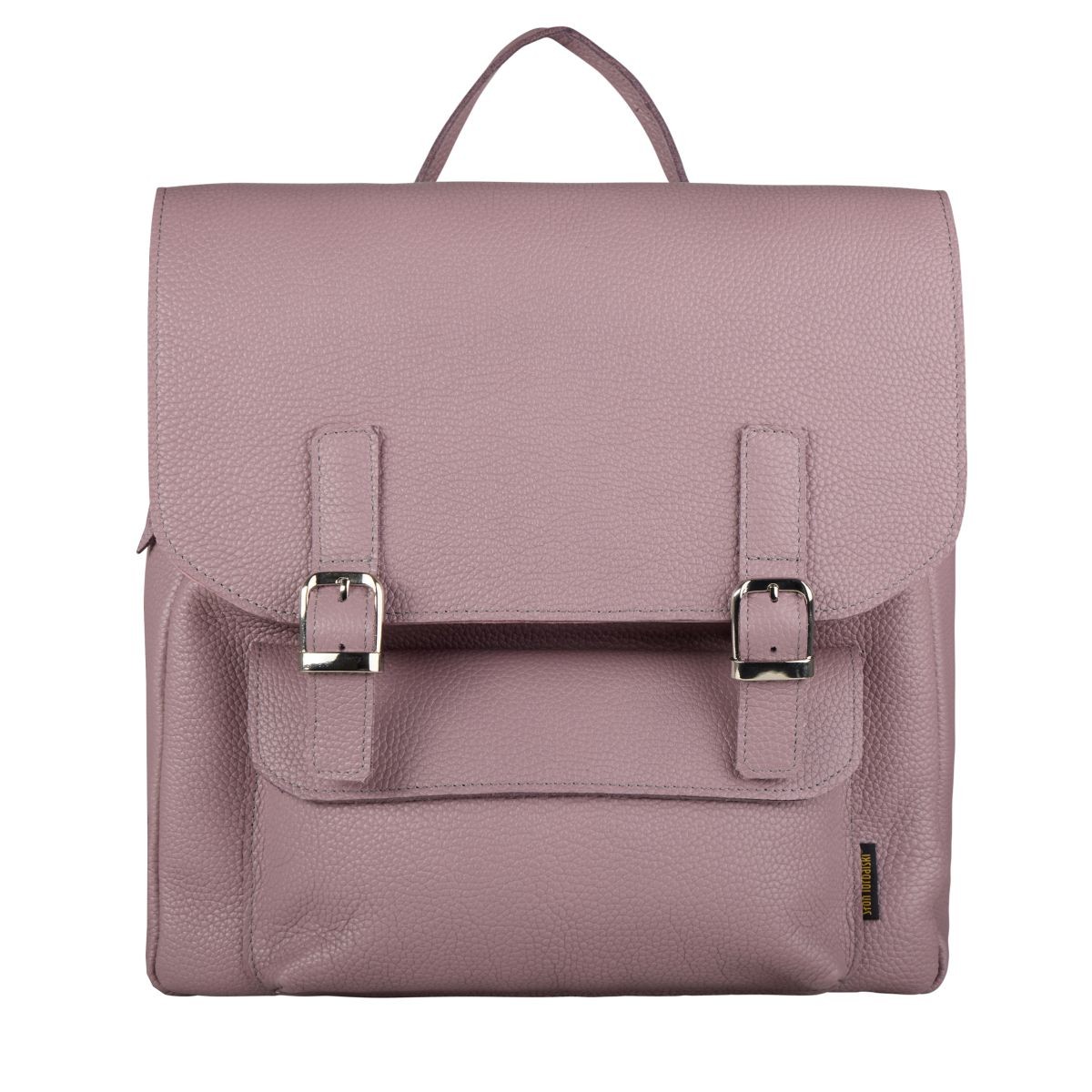 wrzosowy skórzany  plecak na laptop Teofila