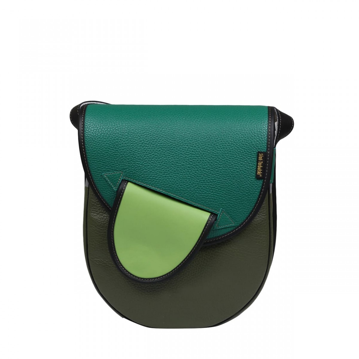 zielona torebka damska skórzana na ramię City Light