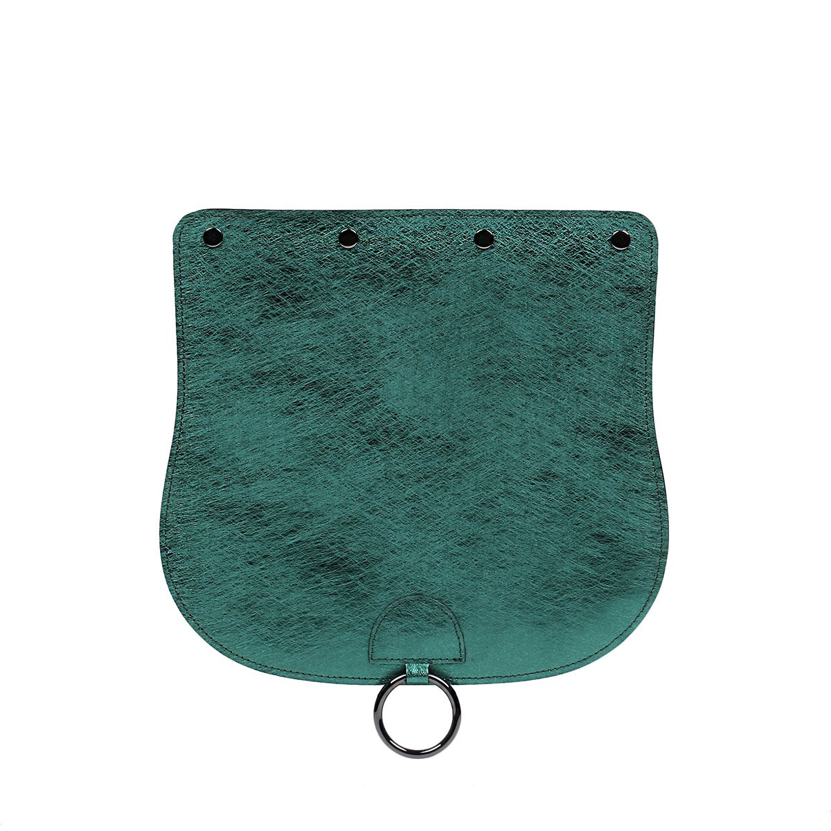 zielona wymienna klapa skórzana do torebki damskiej listonoszki