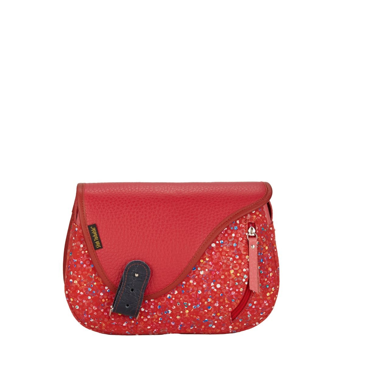 czerwona torebka damska skórzana listonoszka na ramię  Mouse