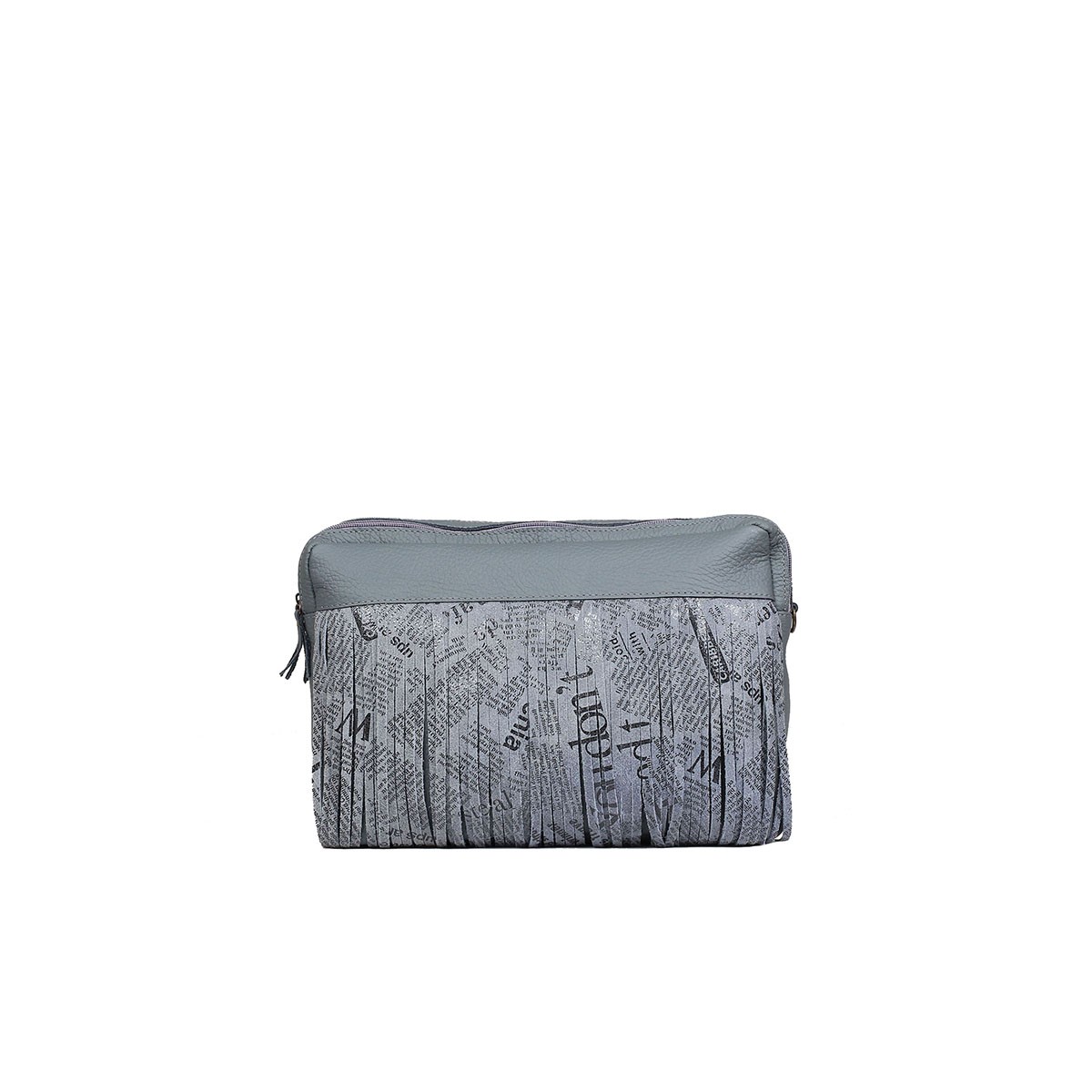 -popielata torebka damska skórzana  na ramię Reni