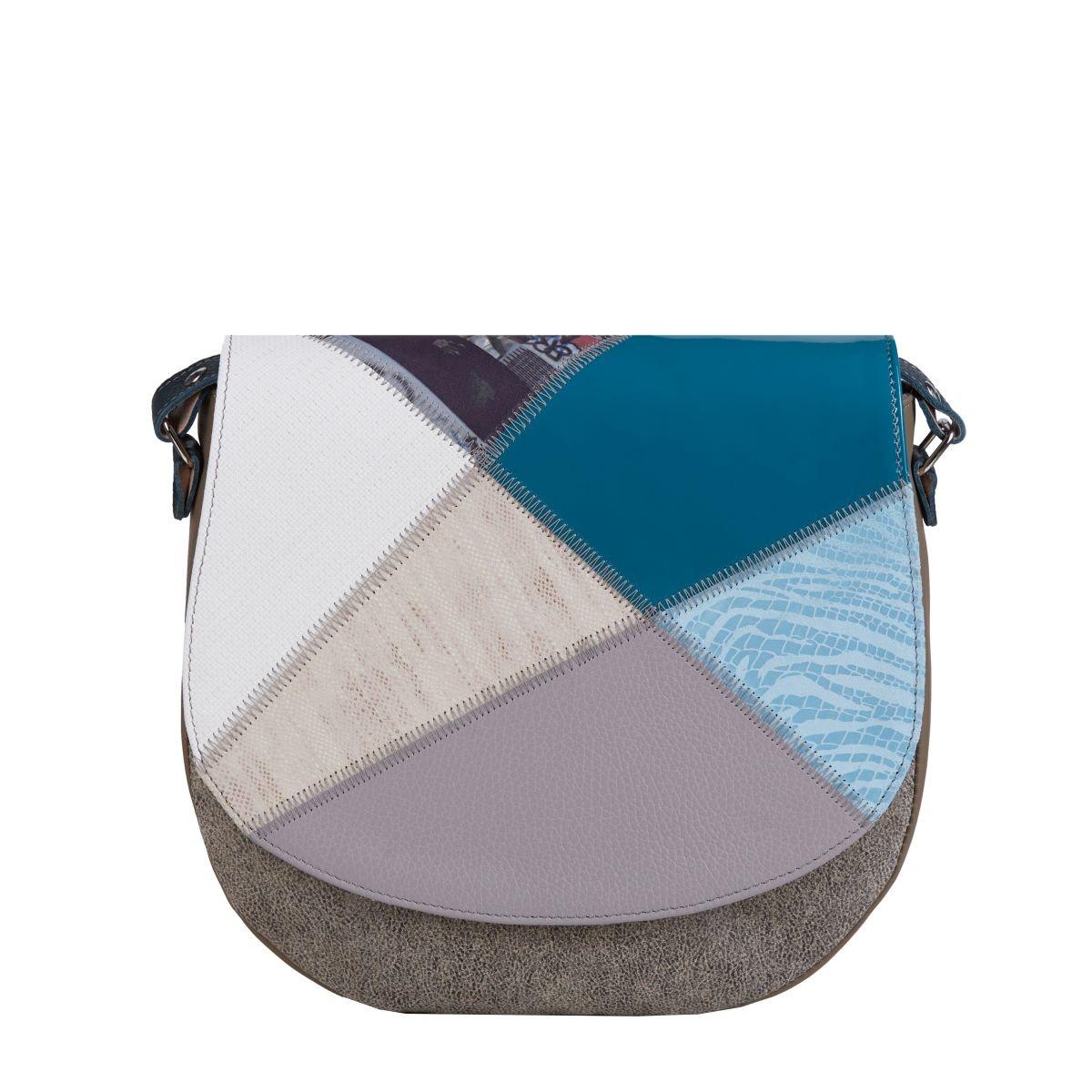 -beżowa torebka damska skórzana listonoszka na ramię  Mała Zu