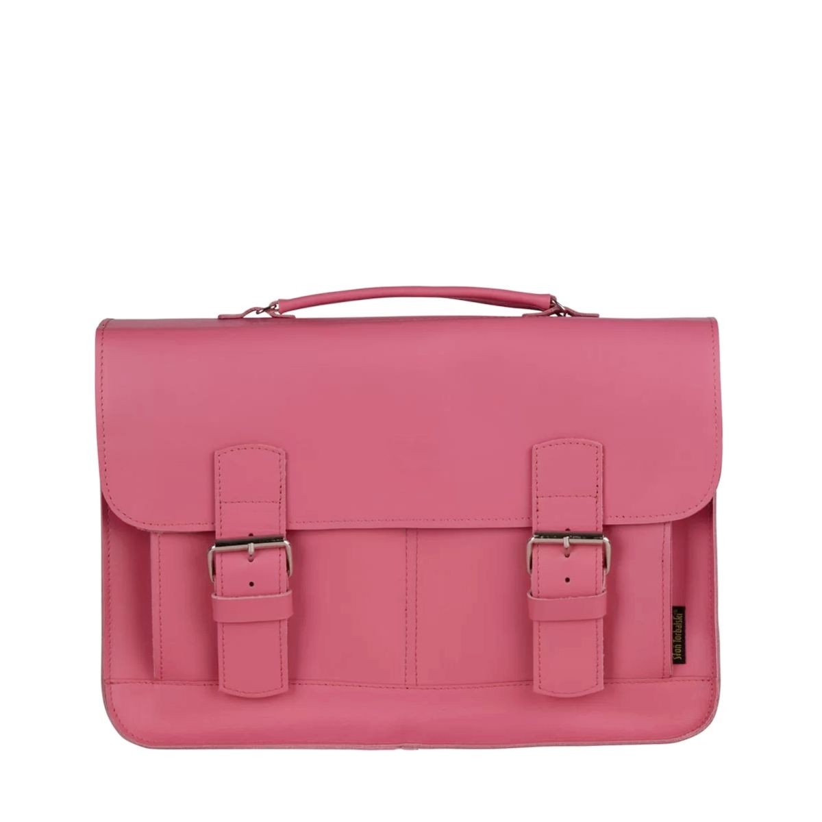 -różowa torba skórzana na ramię i do ręki  Brooklyn