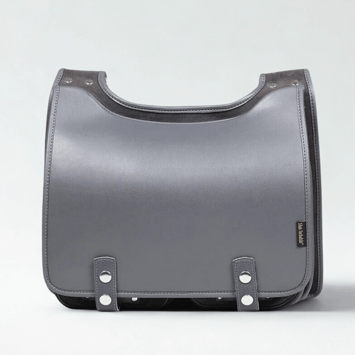 popielata torba skórzana listonoszka na ramię  Bookcase