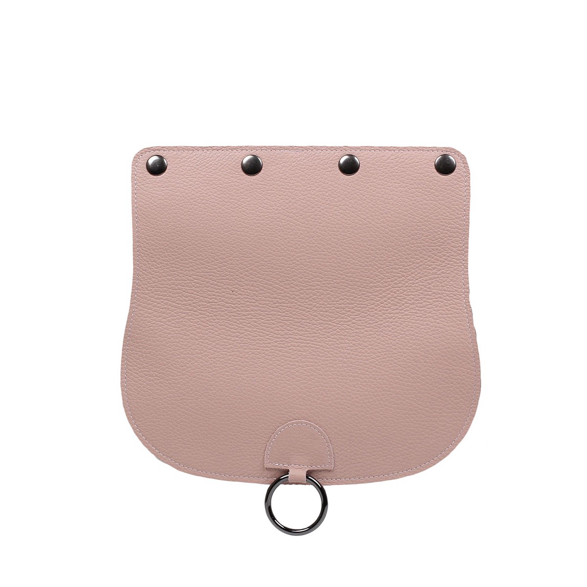 różowa wymienna klapa skórzana do torebki damskiej listonoszki