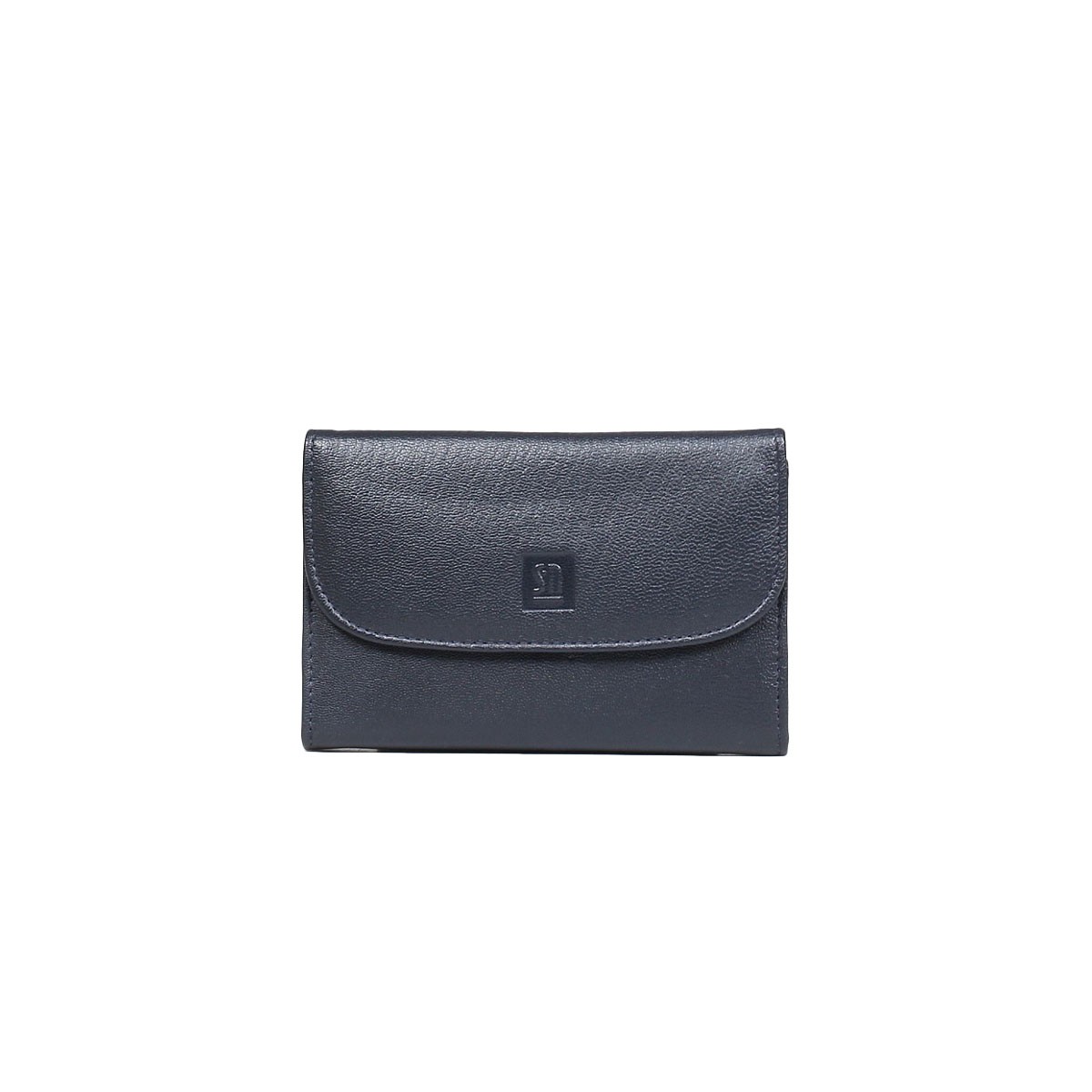 popielaty portfel skórzany damski z kolorowym wnętrzem