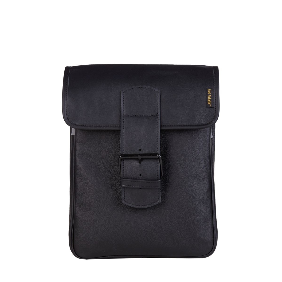 czarna torebka skórzana listonoszka na ramię Lecture