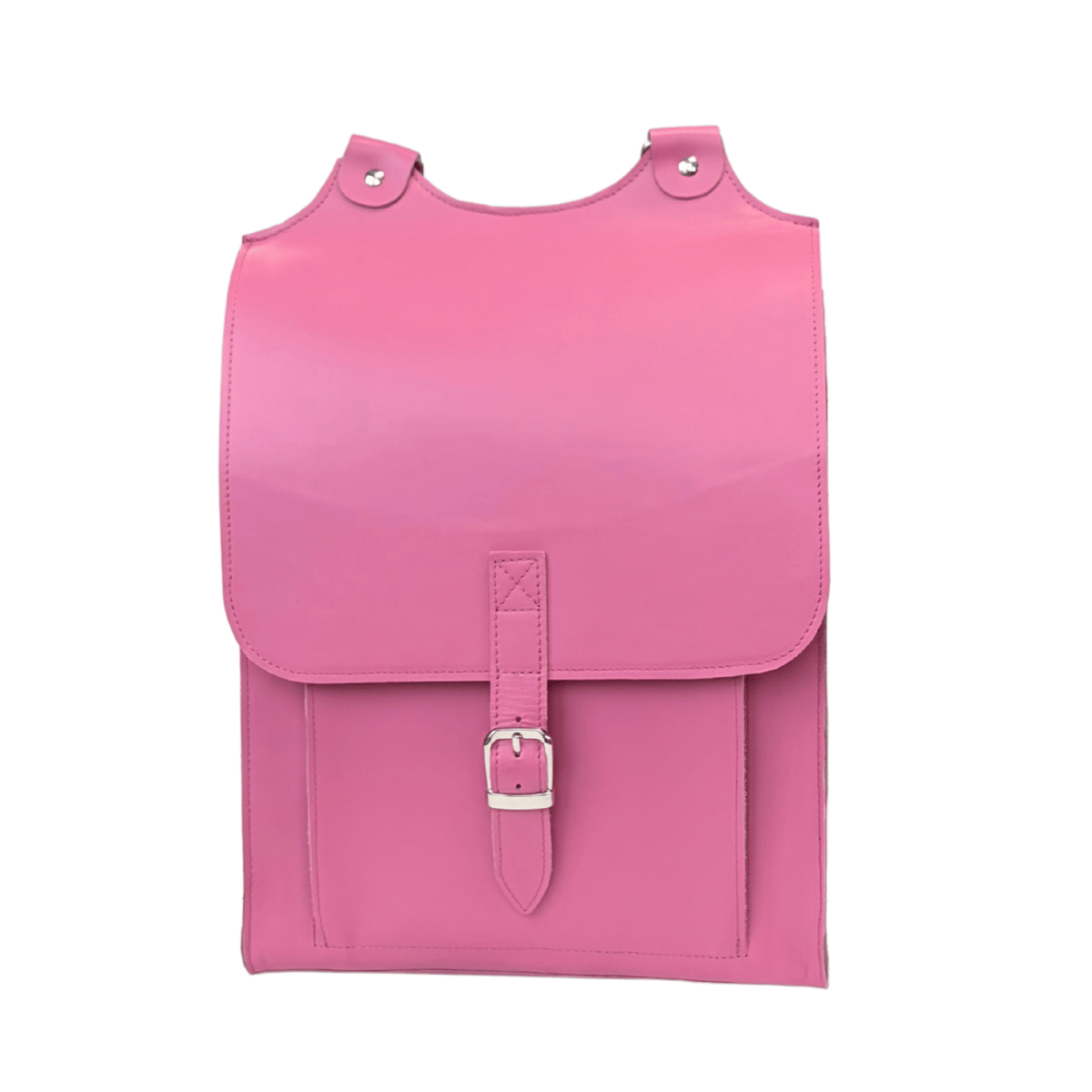 różowy plecak skórzany Karol z komorą na laptop