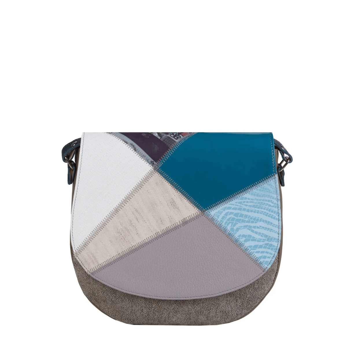 -beżowa torebka damska skórzana listonoszka na ramię  Mała Zu