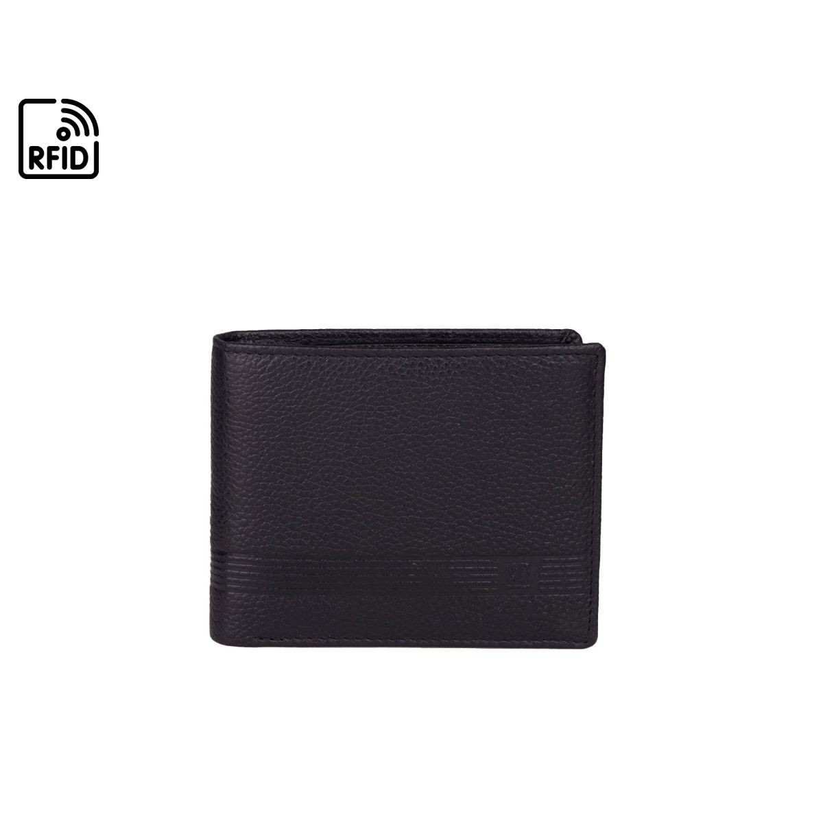 Czarny portfel skórzany  ARIEL