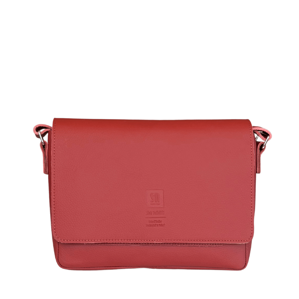  czerwona torebka damska skórzana listonoszka na ramię Kylie