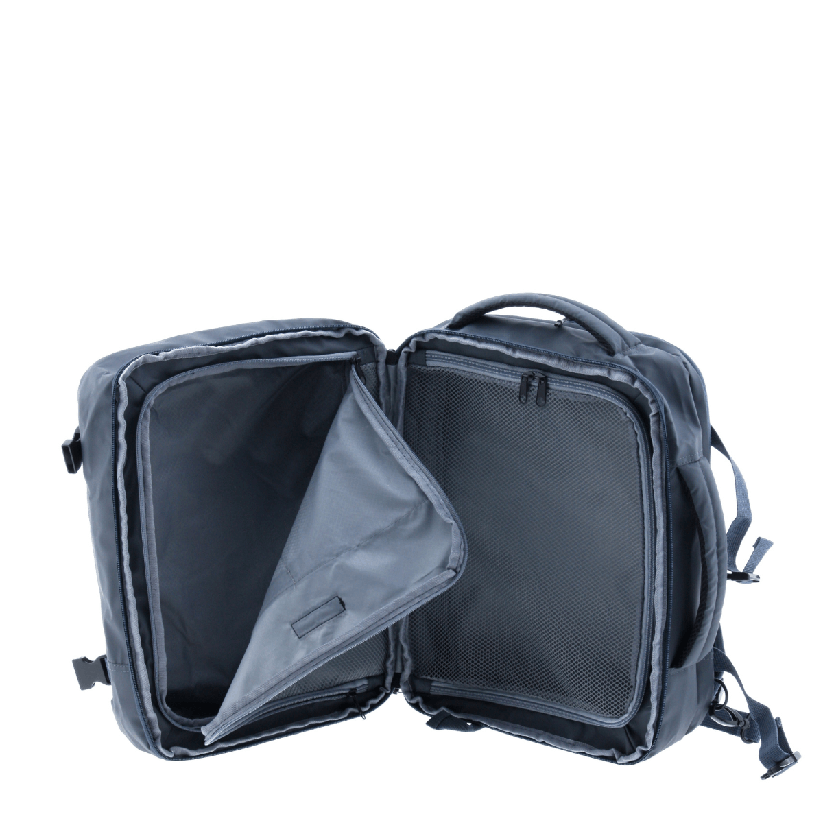 popielaty plecak podróżny, torba 2w1, na laptop 15"
