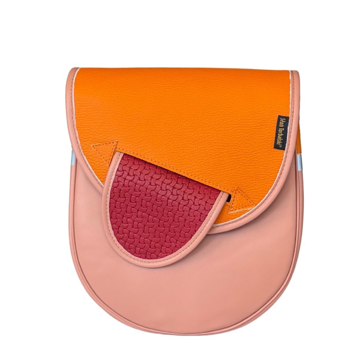różowo-pomarańczowa torebka damska skórzana na ramię  City Light