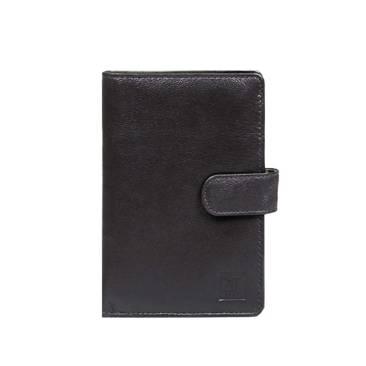 brązowy portfel skórzany unisex z kolorowym wnętrzem