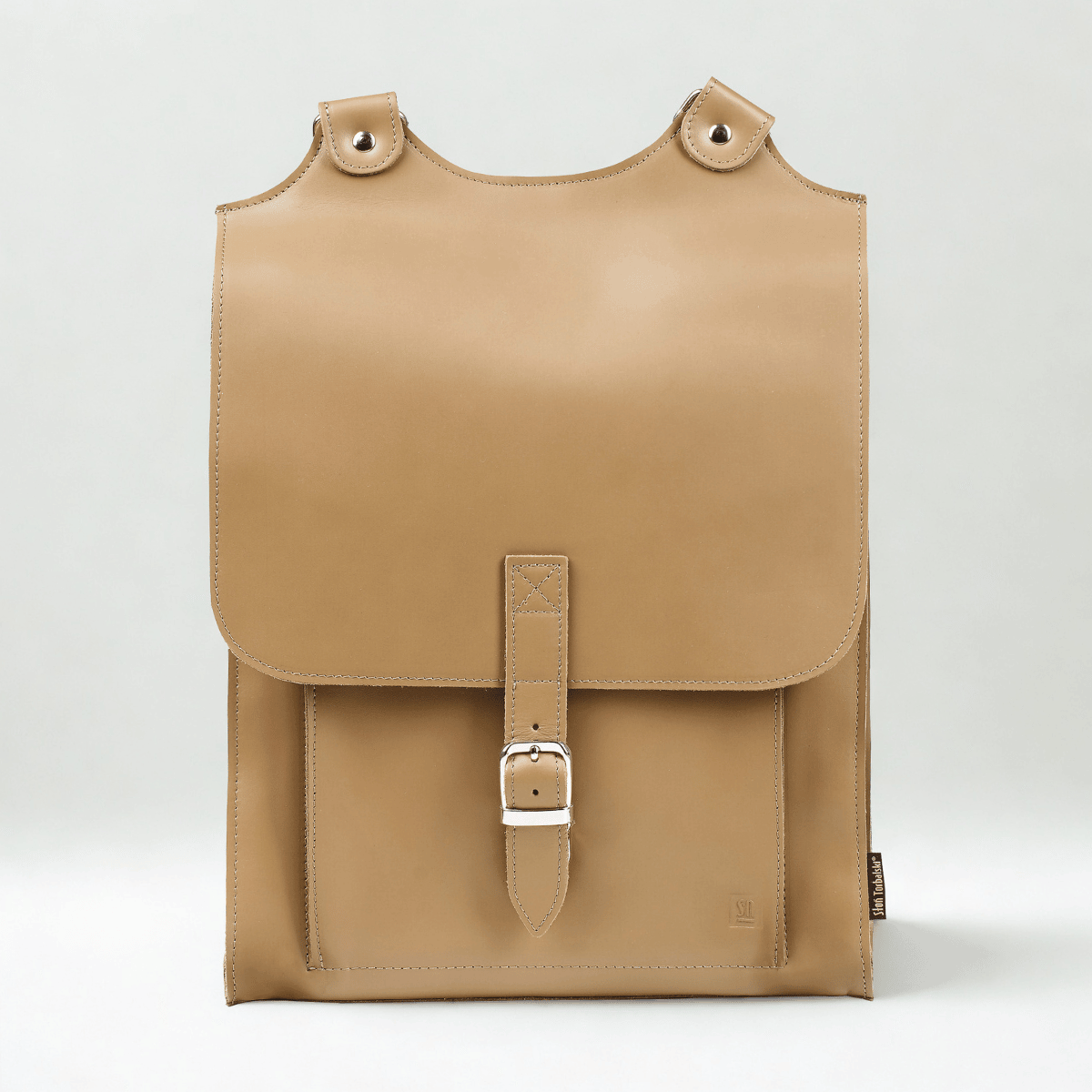 beżowy plecak skórzany Karol