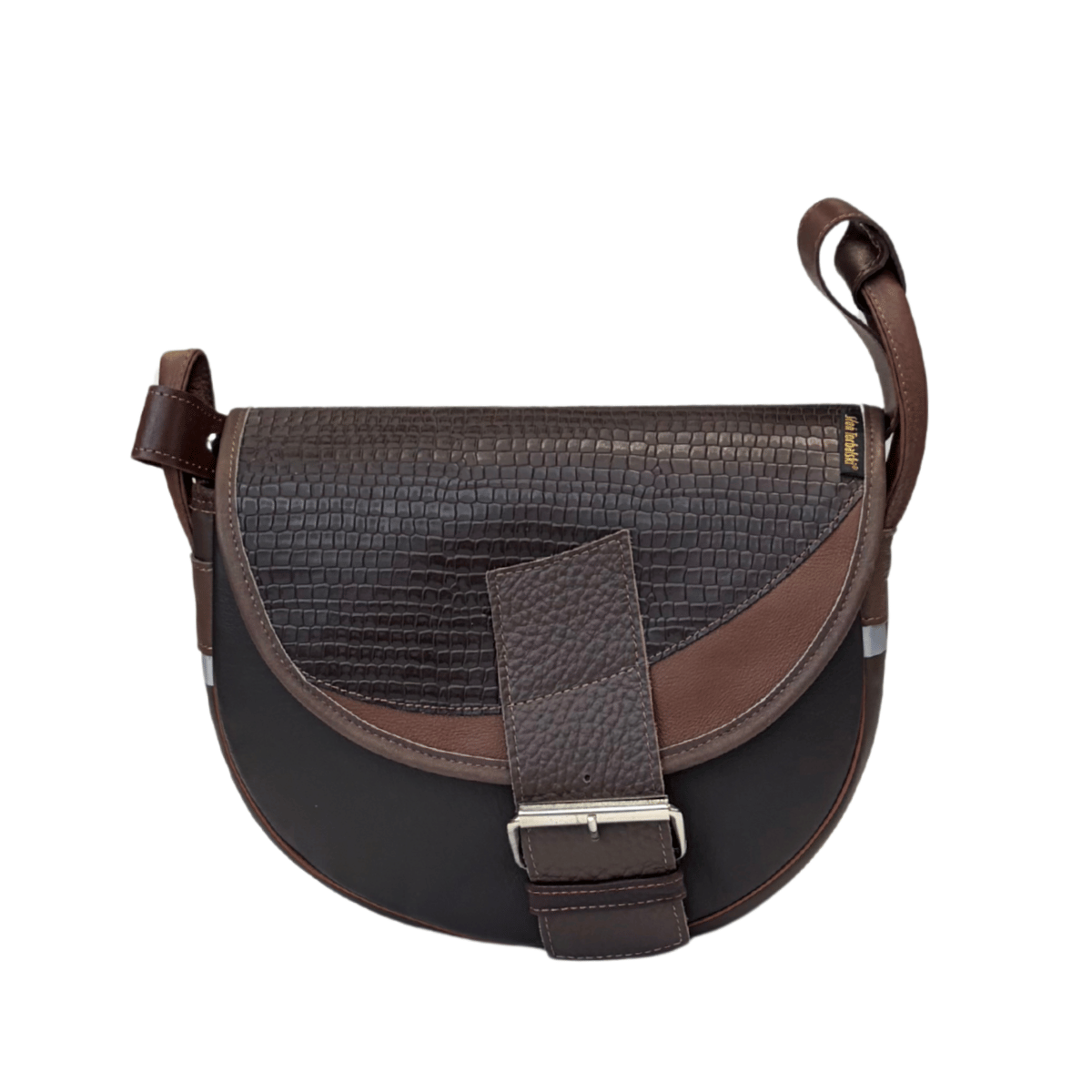 -brązowa torebka damska skórzana Freshman Mini na ramię listonoszka