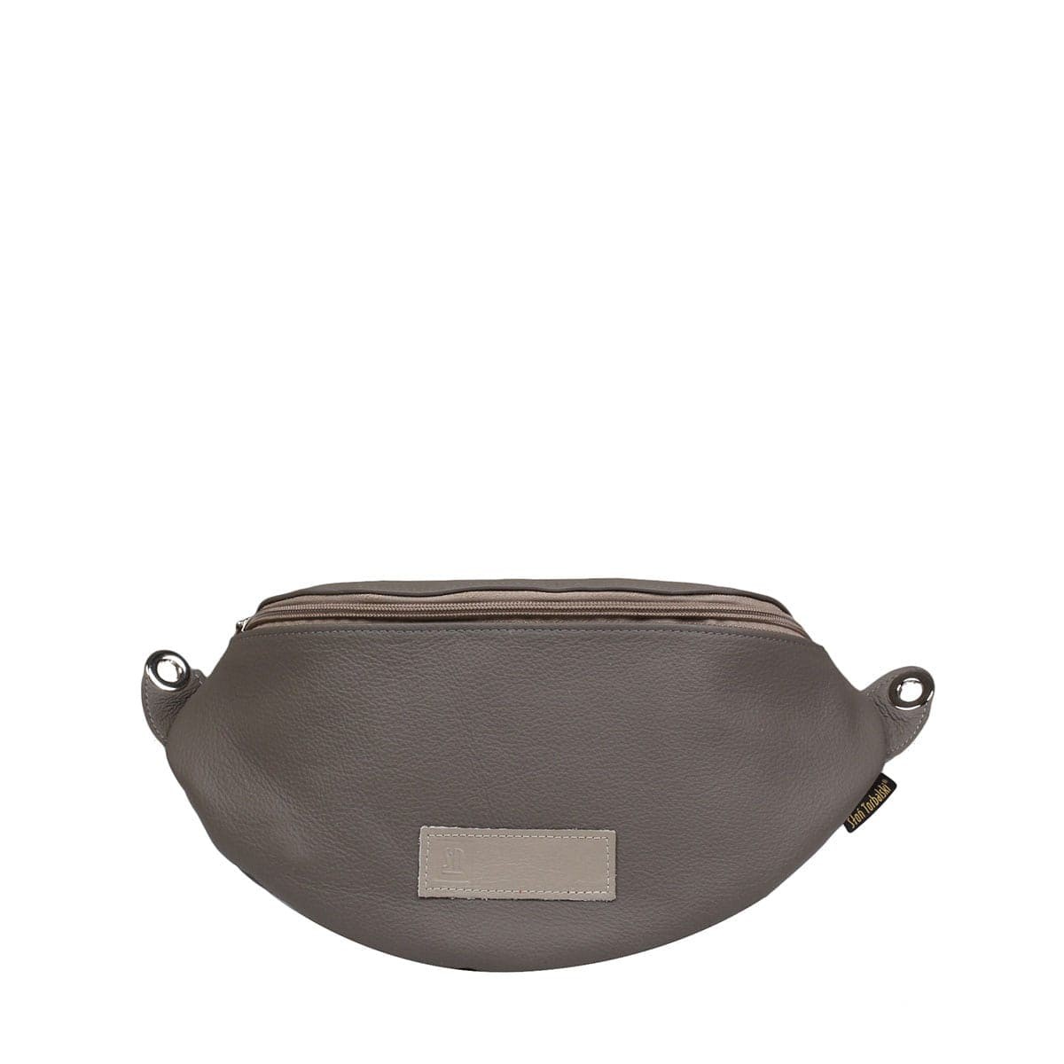 -popielata nerka damska  skórzana Ariana