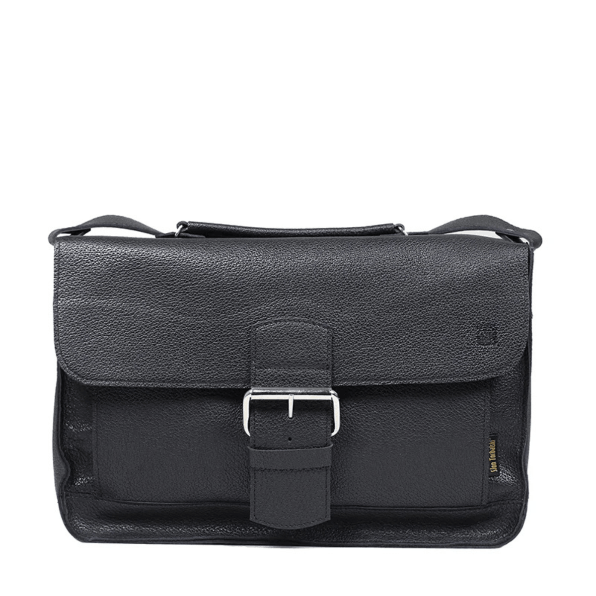 torba skórzana Boston na ramię i do ręki czarna