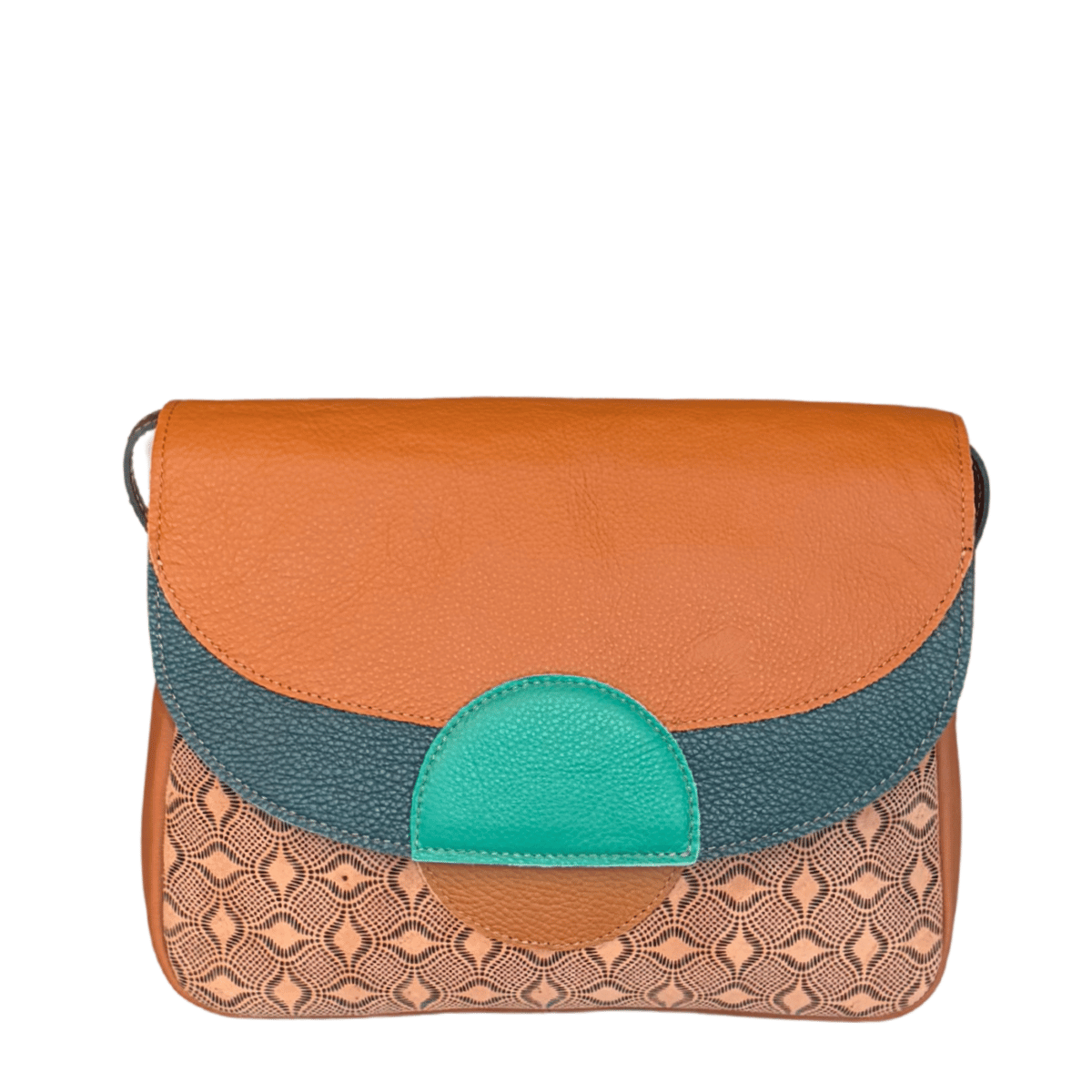 brązowa torebka damska skórzana na ramię Rainbow