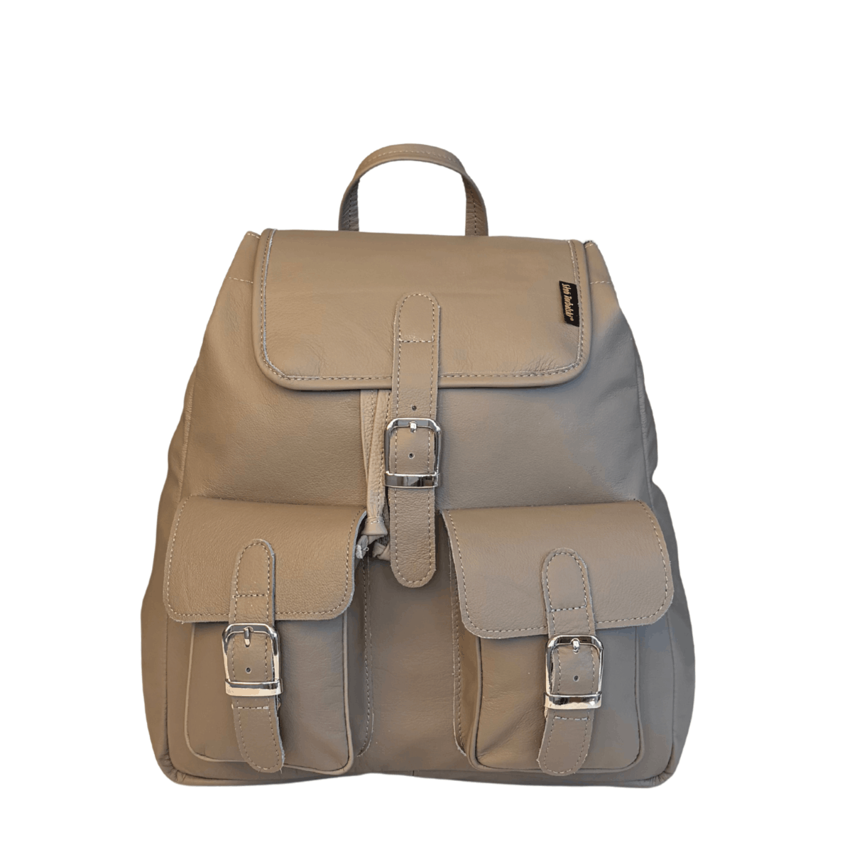 beżowy retro plecak skórzany Klemens