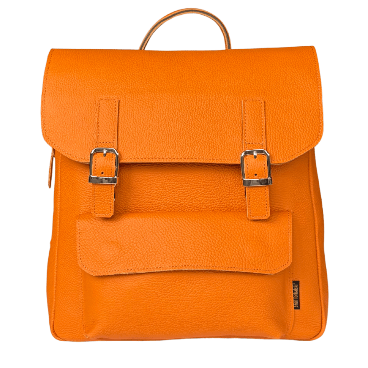 pomarańczowy plecak skórzany Teofila