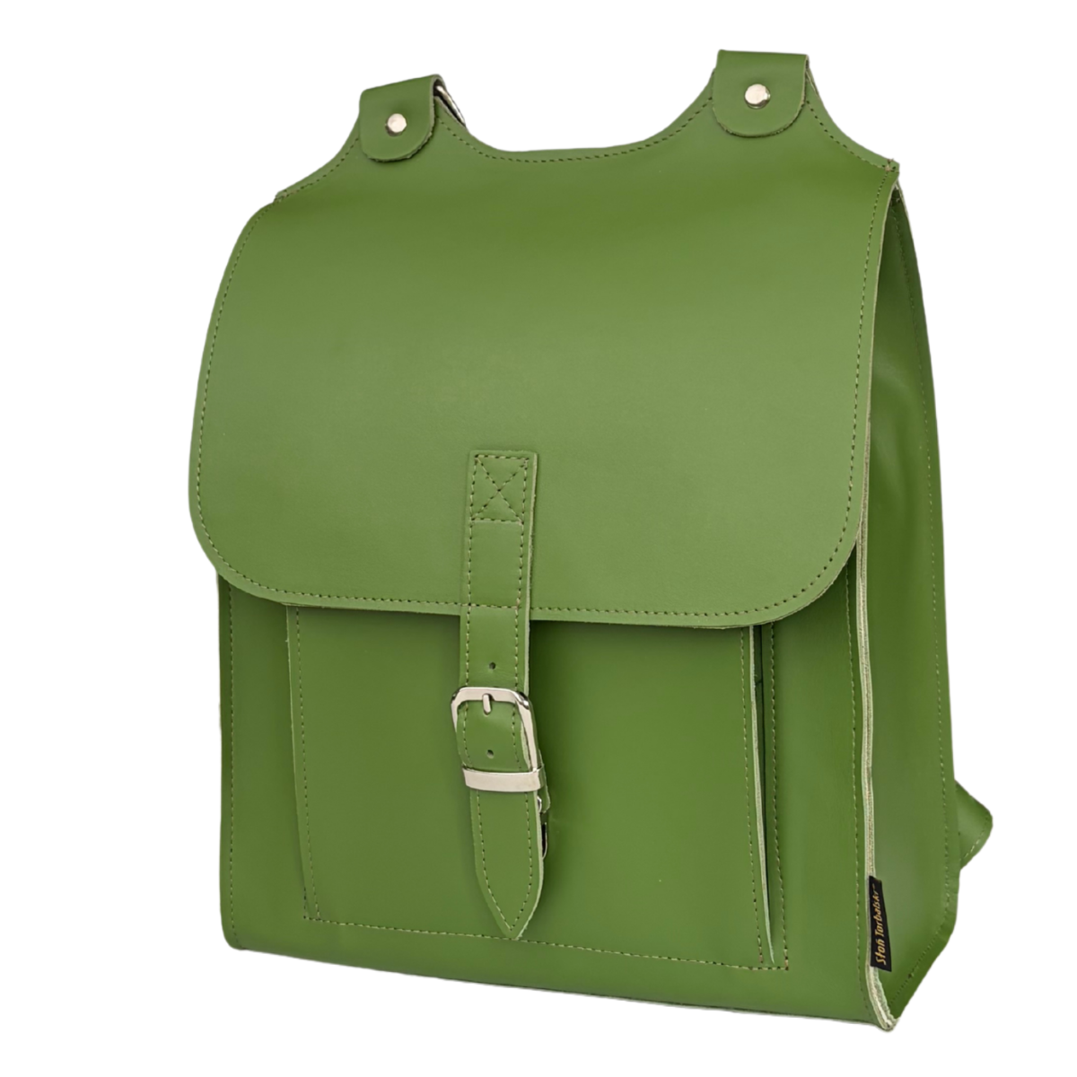 zielony plecak skórzany Bookpack