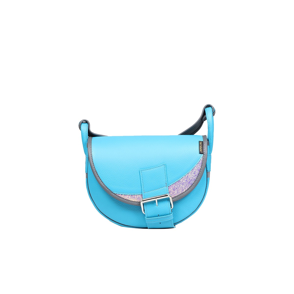 damska torebka listonoszka skórzana na ramię Freshman Mini błękitna