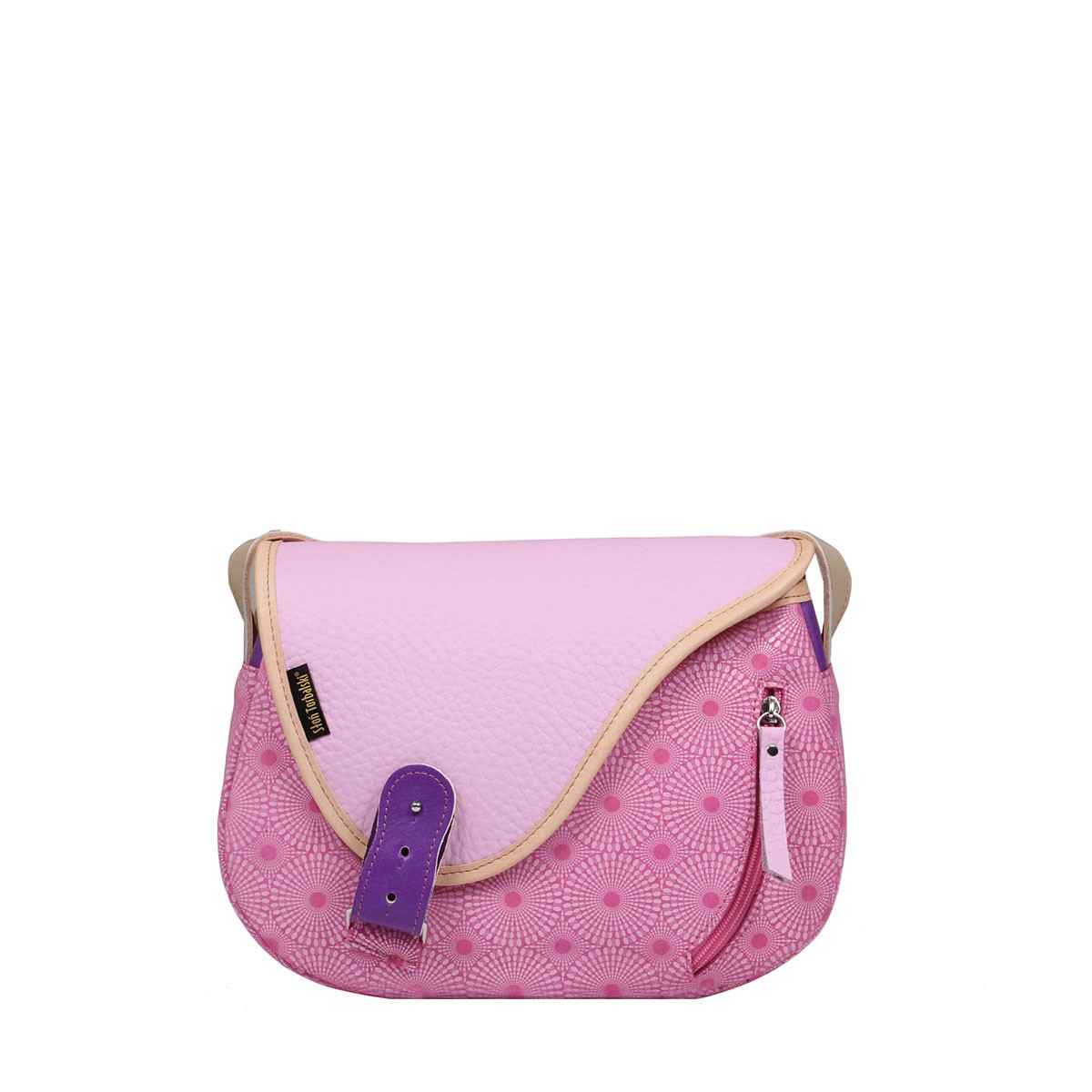 różowa torebka damska skórzana listonoszka na ramię Mouse