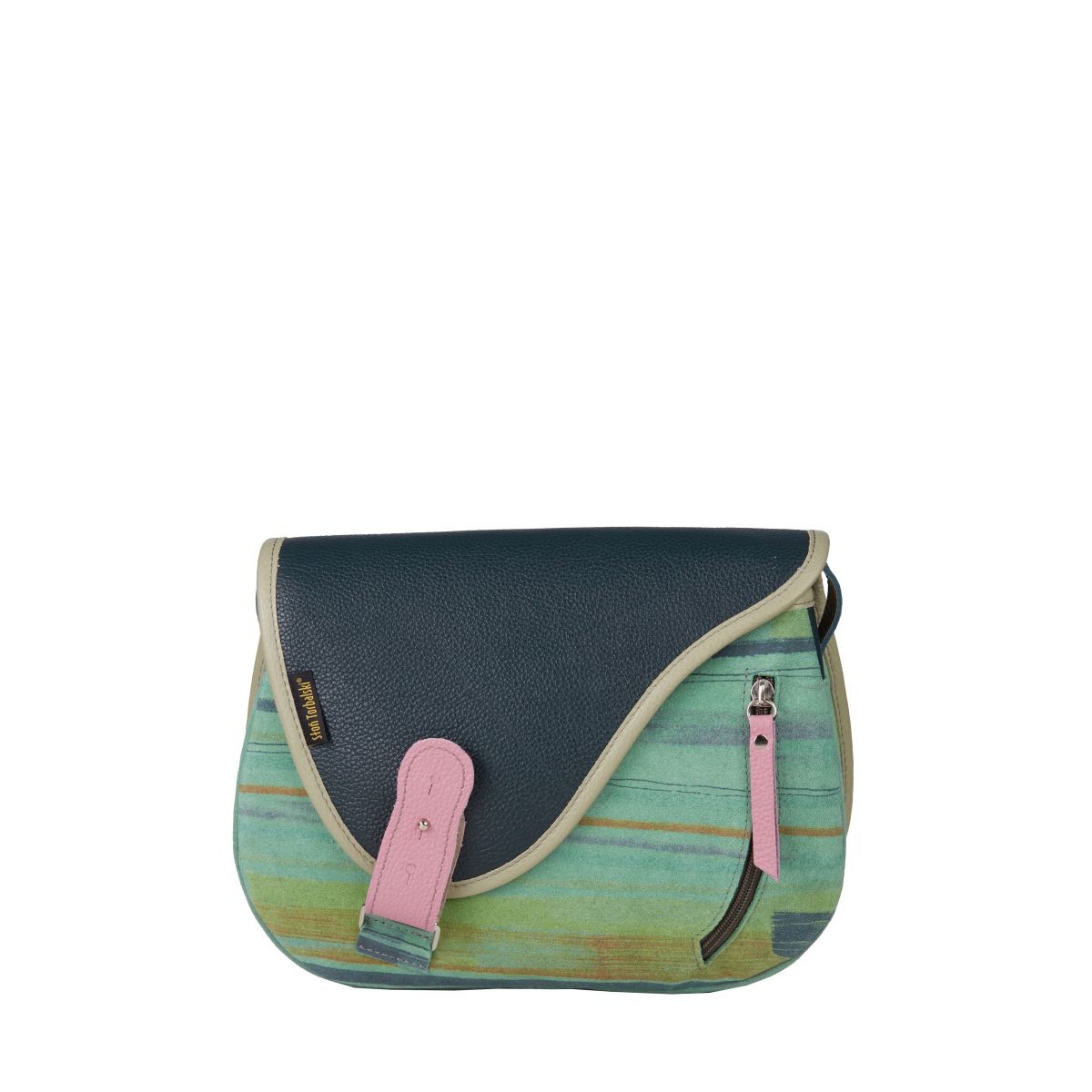 zielona torebka damska skórzana Mouse na ramię