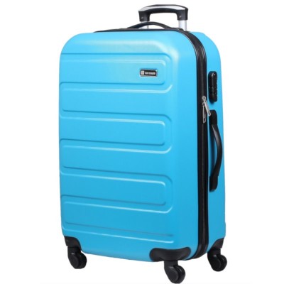 Duża niebieska walizka z kodem