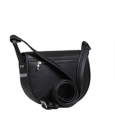 black leather bag back
