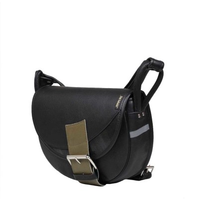 leather messenger black bag